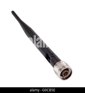 Standard rimovibile antenna gsm isolato su un bianco Foto Stock