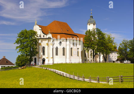 Patrimonio UNESCO chiesa Wieskirche in Baviera Foto Stock