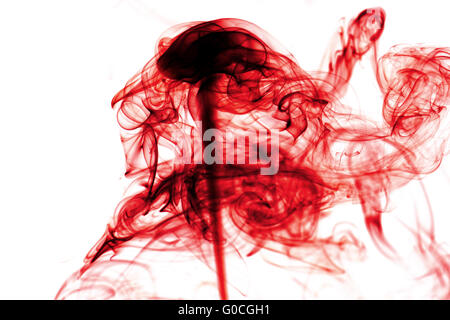 Bellissimo il fumo sullo sfondo bianco - Foto macro Foto Stock