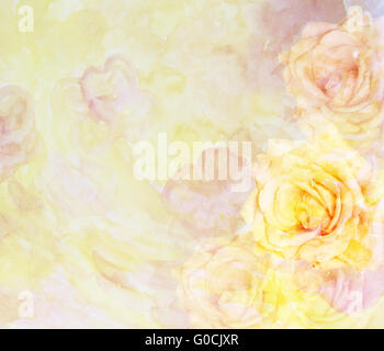 Scenic astratto sfondo floreale con rose realizzate