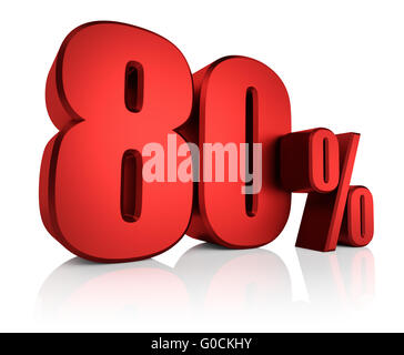 Rosso 80 per cento Foto Stock