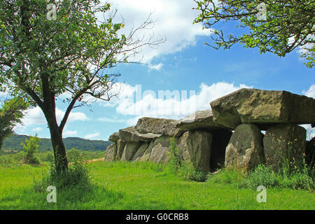 Mound grave in Bretagna, Francia Foto Stock