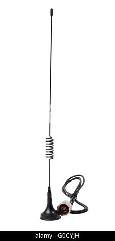 Standard rimovibile antenna gsm isolato su un bianco Foto Stock