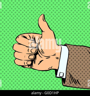 È il gesto di tutti ben bene e autostop viaggio pop arte fumetti Foto Stock