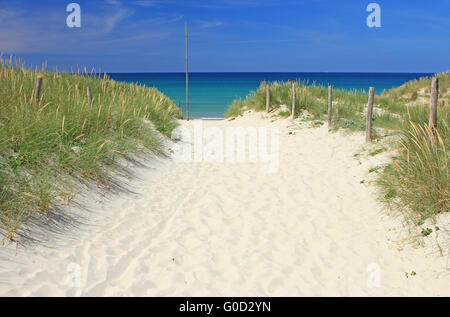 Spiaggia in Bretagna, Francia Foto Stock