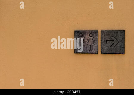 Toilette - in questo modo Foto Stock