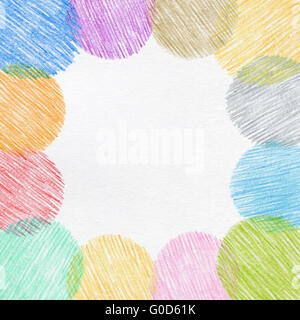 Disegno a mano di colore telaio a matita Foto Stock