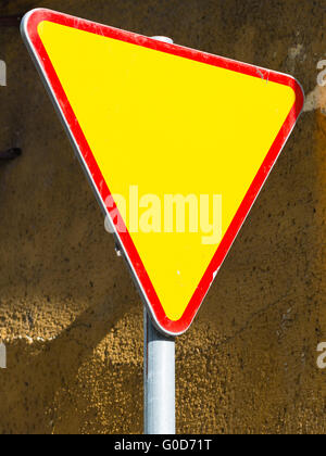 Dare modo segno - segno di resa Foto Stock