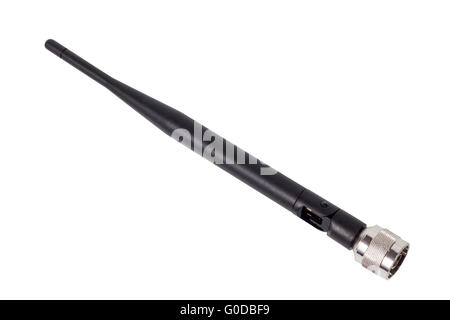 Standard rimovibile antenna gsm isolato su un bianco Foto Stock