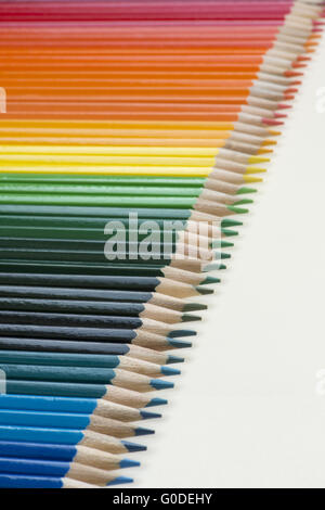 In legno matite di colore Foto Stock