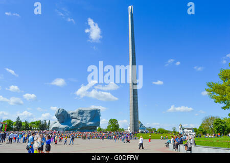 Brest, Bielorussia - 9 Maggio 2015: monumento di guerra per il coraggioso, fortezza di Brest, Bielorussia Foto Stock