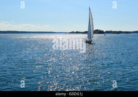 Yachts a 1000 isole e Kingston in Ontario, Canada Foto Stock