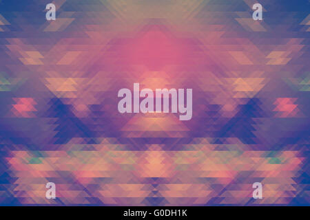 Sfondo di retrò triangolo geometrica delle forme. Variopinto mosaico Foto Stock