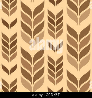 Carta da parati senza giunture con elementi in forma di spica Foto Stock