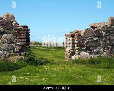 Parte del castello di Hammershus rovine sulla Bornholm 3 Foto Stock