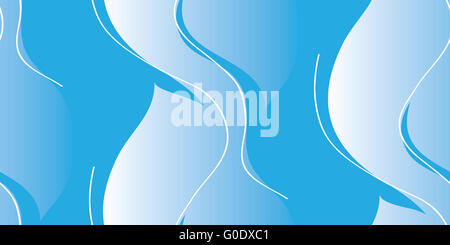 Seamless sfondo vettoriale. Sfondo blu con onde Foto Stock