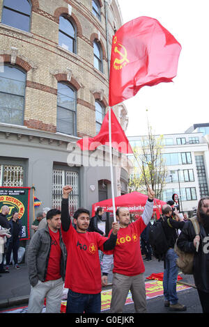 Londra, 1 maggio 2016 - Migliaia di prendere parte nel giorno di maggio nel rally di Londra seguita da marzo a Trafalgar Square Credit: Dinendra Haria/Alamy Live News Foto Stock