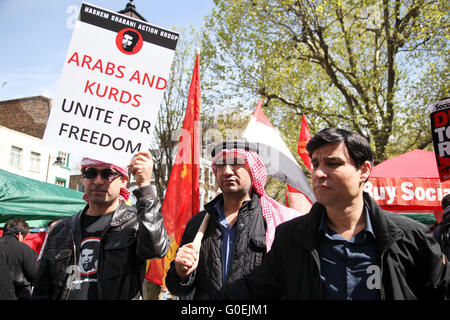 Londra, 1 maggio 2016 - Migliaia di prendere parte nel giorno di maggio nel rally di Londra seguita da marzo a Trafalgar Square Credit: Dinendra Haria/Alamy Live News Foto Stock