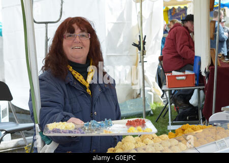 Mercato artigianale villaggio provenzale a Maggio 1, 2016 in Binche, Belgio Foto Stock