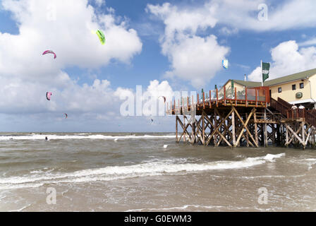 Spiaggia di San Peter-Ording in Germania Foto Stock