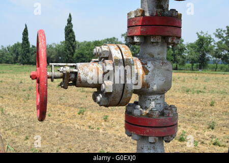 Il gate in un pozzo di petrolio Foto Stock