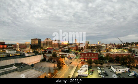 Vista aerea di Greenville nella Carolina del Sud skyline cityscape Foto Stock