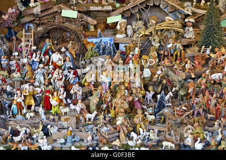 Molti diversi presepe figure Foto Stock