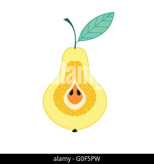 Simbolo grafico di una pera Illustrazione Vettoriale