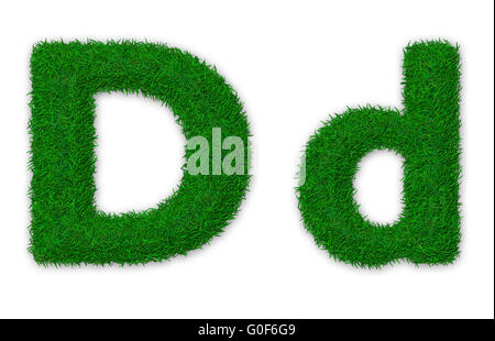 Erboso lettera D Foto Stock