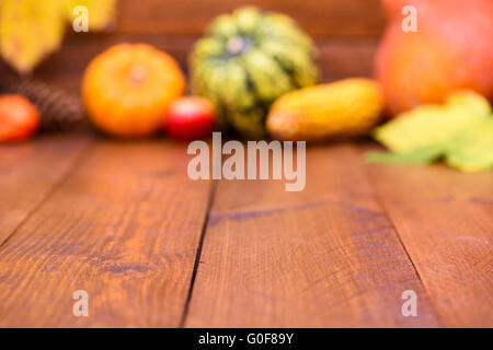 Decorazione di zucca in autunno Foto Stock