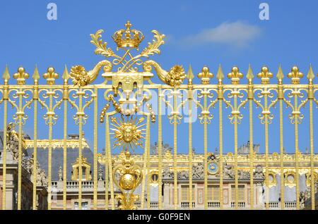 Golden Gates al Palazzo di Versailles Foto Stock