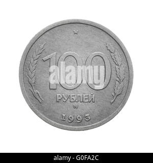 Il russo 100 rubli coin Foto Stock