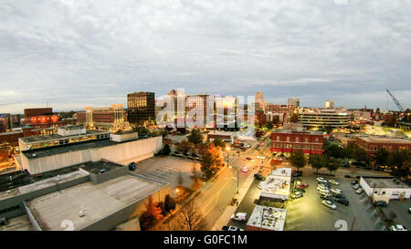 Vista aerea di Greenville nella Carolina del Sud skyline cityscape Foto Stock