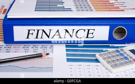 Finanza legante in ufficio Foto Stock