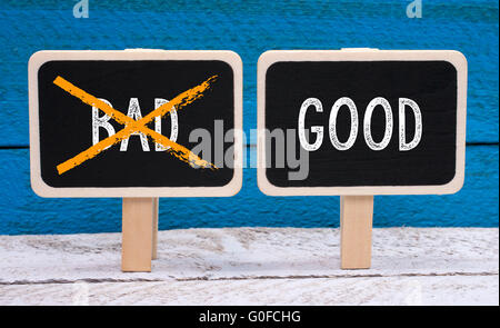 Nel bene e nel male - il concetto di valutazione Foto Stock