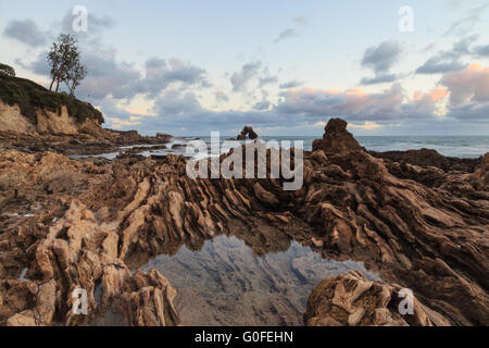 Una lunga esposizione a poco Corona Beach Foto Stock