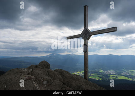 Vertice di croce di Mt. Osser Foto Stock