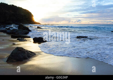 Turimetta spiaggia presso Sunrise, Nord di Sydney, Nuovo Galles del Sud, Australia Foto Stock