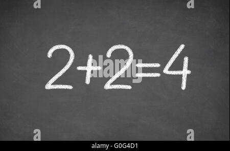 Semplice equazione matematica Foto Stock