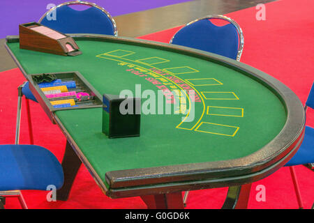 Tabella Casino blackjack tabella Foto Stock