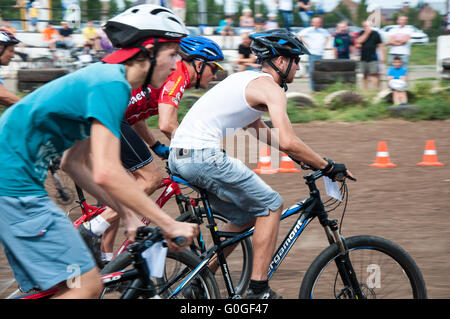 La concorrenza per i ciclisti appassionati Foto Stock