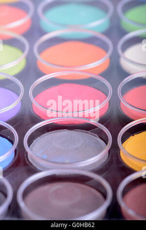 Serie di acquerelli di vernici close up Foto Stock