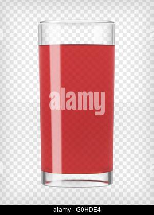 Rosso di succo di frutta in un bicchiere Illustrazione Vettoriale