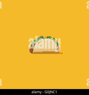 Semplice illustrazione taco Illustrazione Vettoriale