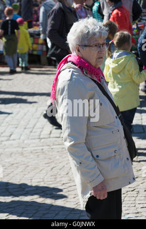 1 maggio celebrazione in piazza Hämeenlinna mercato Foto Stock