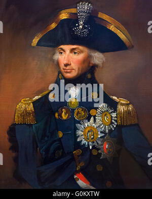 L'ammiraglio Nelson. Ritratto di Contrammiraglio Sir Horatio Nelson (1758-1805) da Lemuel Francesco Abate, olio su tela, 1799. Foto Stock