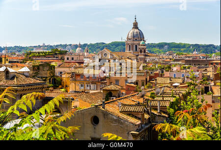 Vista del centro storico di Roma, Italia Foto Stock
