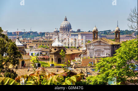 Vista del centro storico di Roma, Italia Foto Stock