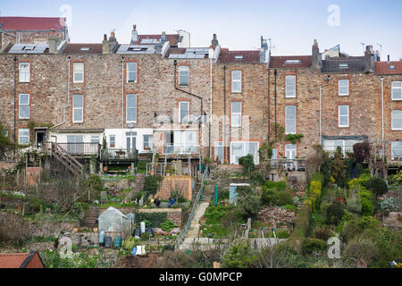 Un terrazzamento fila di case a Bristol, nel sud-ovest dell'Inghilterra, Regno Unito. Foto Stock