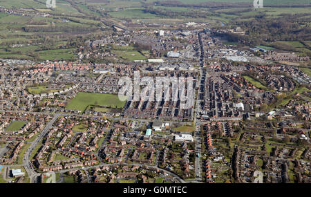 Vista aerea di Bishop Auckland Town, County Durham, Regno Unito Foto Stock